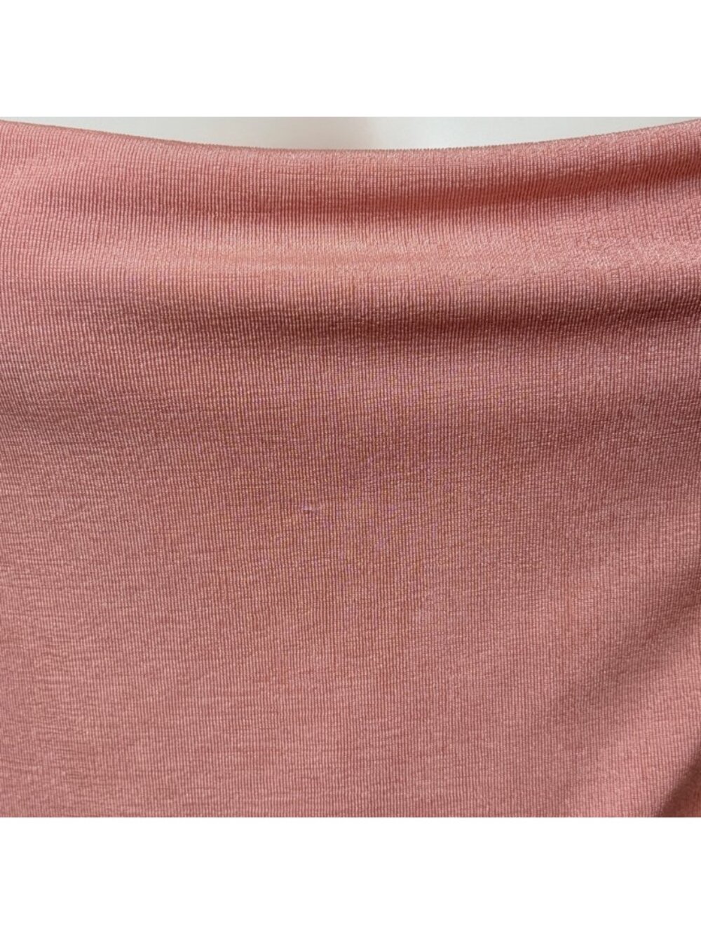 21 Saints Pink Shimmer Midi Dress Womens L Cowl Neck Lined Criss Cross Back NWT - Picture 5 of 10